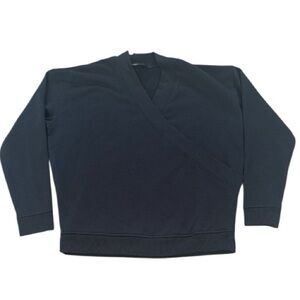 Hatch Maternity The Early Days Nursing Ballerina Wrap Sweatshirt Black Size: 1